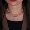 Round Diamond Necklace, Lab Grown Diamond Tennis Necklace