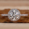 Round Brilliant Cut Lab-Grown Diamond Pavé Halo Ring 0.5 - 3 CT