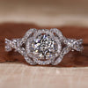 Jubilee Cut Lab-Grown Diamond Antique Flower Style Ring 1 CT