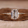 Emerald Cut Diamond Ring, Solitaire Engagement Ring