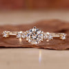 Round Brilliant Cut Lab-Grown Diamond Distance Pavé Ring 0.4 - 2 CT