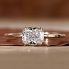 East to West Cushion Cut Lab Grown Diamond Solitaire Engagement Ring