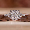 Cushion Cut Lab-Grown Diamond Side Stones Ring 1 - 2 CT