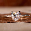 Heart Cut Lab-Grown Diamond Hidden Halo Solitaire Ring 1 - 2 CT