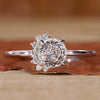 Portuguese Cut Lab-Grown Diamond Cluster Ring 1 CT