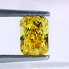 Unique 0.71 CT Radiant Cut Yellow Lab Created Diamond, Loose Diamond for Custom Jewelry