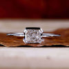 Radiant Cut Lab-Grown Diamond Half Bezel Setting Ring 1 CT