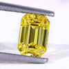 0.67 CT Emerald Cut Yellow Lab Grown Diamond, Fancy Colored Lab Created Diamond