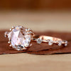 Round Rose Cut Lab-Grown Diamond Distance Pavé 1.1 CT Ring