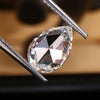 Pear Rose Cut Lab Created Diamond For Vintage Engagement Ring