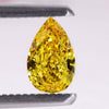 Yellow Pear Shaped Lab Created Diamond for Custom Jewelry