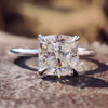 1.61 TW Cushion Cut Moissanite Hidden Halo Engagement Ring