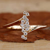 Round Cut Lab-Grown Diamonds Vertical Band Ring 0.1 TCW