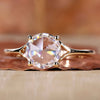 Round Rose Cut Diamond Solitaire Engagement Ring