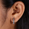 Round Lab-Grown Diamond Hoop Earrings
