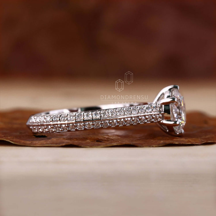 knife edge shank engagement ring