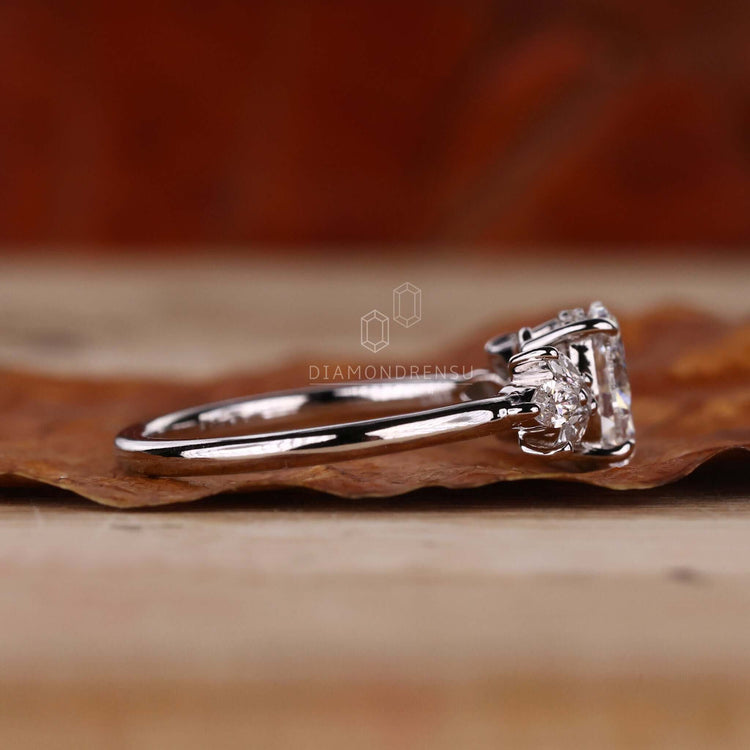 lab diamond engagement ring