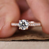 Round Diamond Engagement Ring, 1.16 TCW EF/VVS Round Lab Grown Diamond Ring, Anniversary Gift Ring for Her
