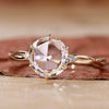 Round Rose Cut Lab-Grown Diamond Twisted Shank 1.3 CT Ring