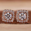 Round Lab Grown Diamond Halo Earrings for Women