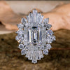 Emerald Cut Diamond Ring, 4.20 CT F/VVS2 Lab Created Diamond Engagement Ring, Celebrity Engagement Ring