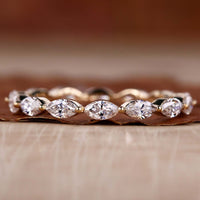 marquise cut lab grown diamond band