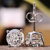 1.75 TW Round Rensu Cut Moissanite Stud Earrings, Push/Screw Back Earrings