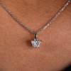 Antique Butterfly Cut Colorless Solitaire Moissanite Wedding Pendant