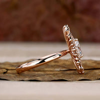 lab created diamond engagement ring