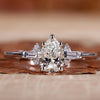 Pear Cut Lab Created Diamond Engagement Ring for Women