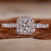 Princess Cut Lab-Grown Diamond Halo Pavé Ring 0.5 - 2 CT