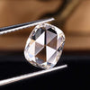 Cushion Rose Cut Lab Grown Diamond, Antique Flat Cut Diamond