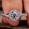 0.87 CT Round Cut Lab-Grown Diamond Ring