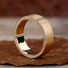 Men's Matte Finish Wedding Ring, Round Lab Grown Diamond Ring