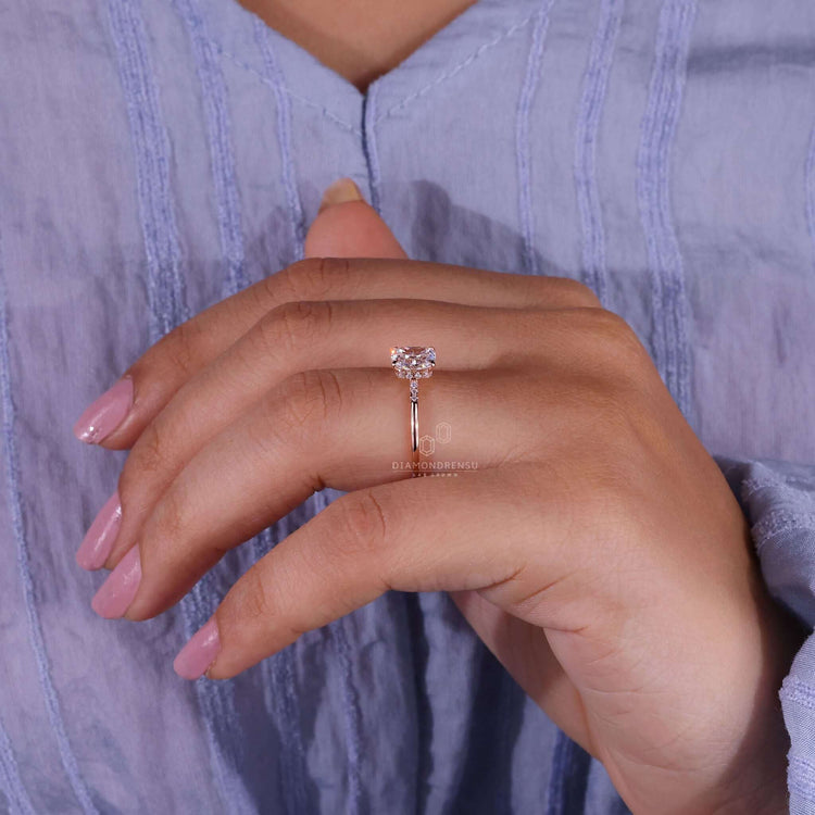 cushion diamond engagement ring