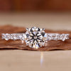 Round Brilliant Cut Lab-Grown Diamond Hidden Halo Marquise Pavé Ring 0.8 - 3 CT
