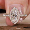 1.02 CT Marquise Cut Lab Grown Diamond Engagement Ring
