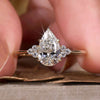 Muse Engagement Ring, 1.10 CT Pear Lab Grown Diamond Ring, 5 Prongs Setting