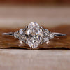 Oval Cut Muse Lab-Grown Diamond Muse Setting Ring 0.5 CT