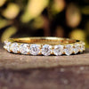 Three Quarter Eternity Moissanite Wedding Band - Round Moissanite Band