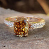 Classic Looking Inspired Moissanite Diamond Pave Set Engagement Ring