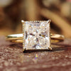 1.93 CT Princess Cut Milgrain Bezel Set Solitaire Engagement Ring