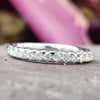 1.70 MM Round Brilliant Cut Moissanite U Pave Half Eternity Wedding Band