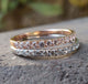 Half Eternity Moissanite Wedding Band, Round Brilliant Cut Eternity Band - Set of 2 Bands