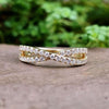 Round Moissanite Crossover Infinity Stackable Ring
