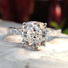 3.43 TCW Cushion Cut Classis Double Halo Moissanite Engagement Ring
