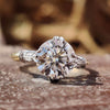 Unique 1.82 TW Round Cut Moissanite Vintage Style Engagement Ring