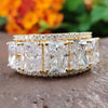 5.63 TCW Radiant Brilliant Cut Colorless Moissanite Wedding Ring