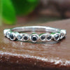 0.14 TCW Round Brilliant Cut Black Moissanite Eternity Band