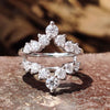 Guard Wrap 1.27 TCW Round Brilliant Cut Colorless Moissanite Curved Wedding Band